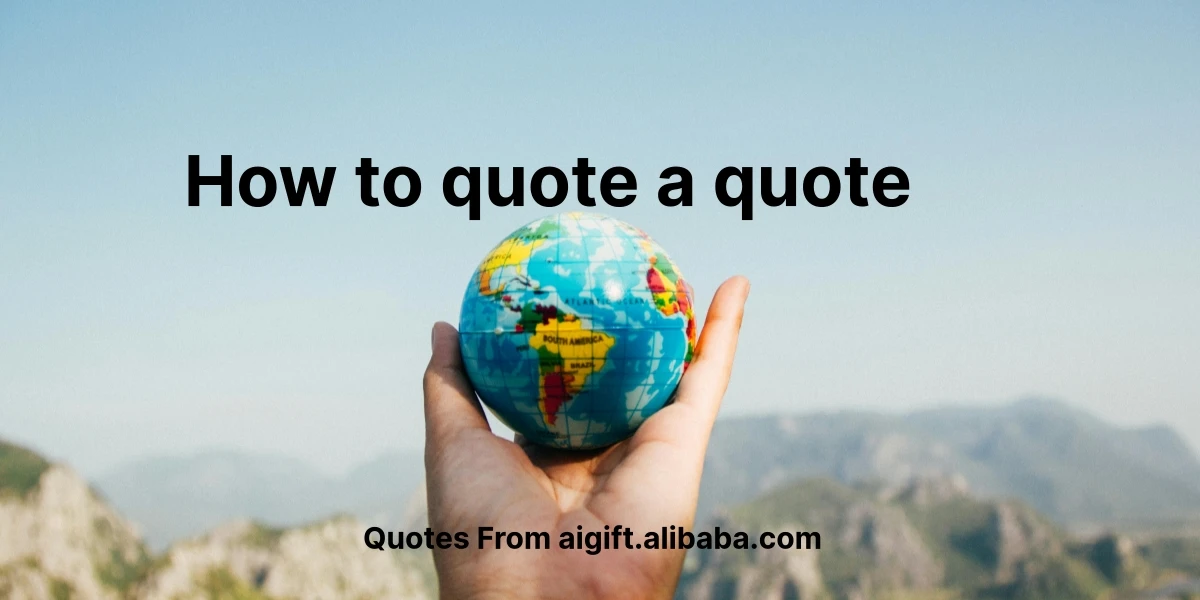 how to quote a quote