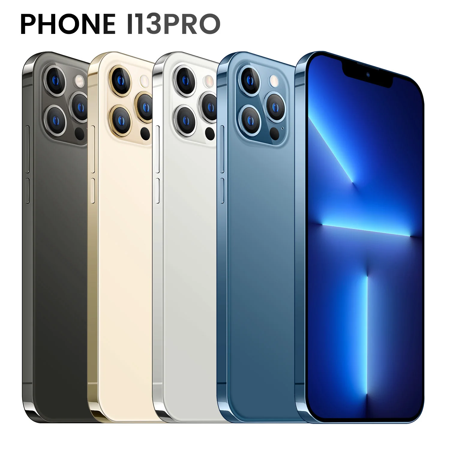 

2021 Original phone i13 Pro MAX Android Smartphones 16GB+512GB 10-Core 5G LET Cellphones Mobile phone, Black blue gold silver