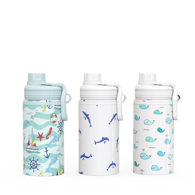

Custom Kids Gift Food Grade Stainless Steel Sublimation Drinking Bottle Cute Bulk School Sport Travel Bicycle Kids Water Bottle