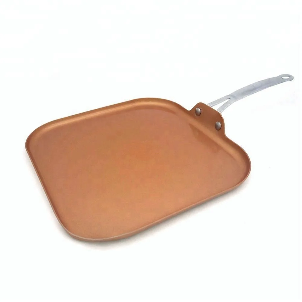 

Copper Pan 11-Inch Nonstick Copper Ceramic Coating Pan with Stainless Steel Handle, Dishwasher Safe Oven Safe