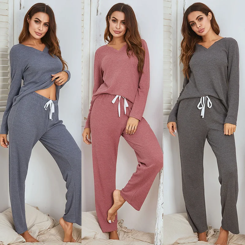 

Autumn Winter Pajamas Set Women Pyjamas Homewear Long sleeve Sleepwear Plus size cozy lounge wear, Picture shows