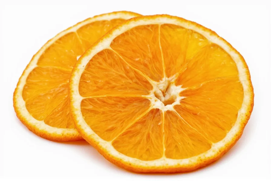 Zest flakes next to whole dried orange peel strips