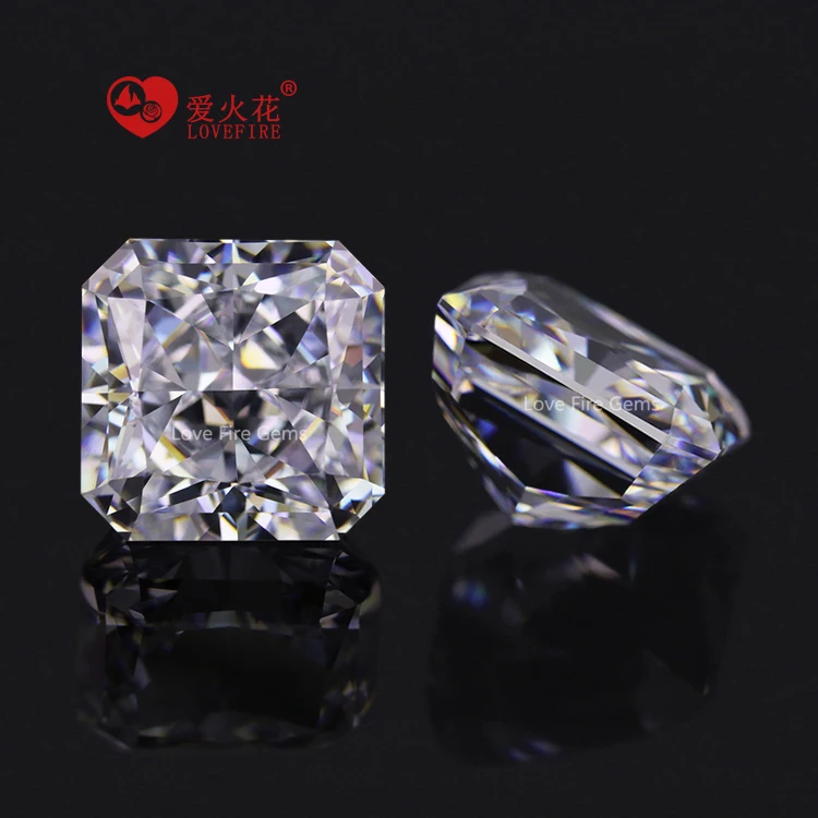 

Ready stock 4K 5A+ Octangle crushed ice cut cubic zirconia price white loose synthetic cz stones