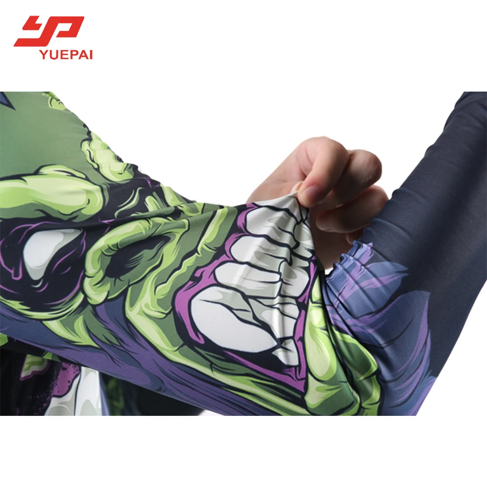 
High quality Full Sublimation Custom long sleeve compression shirt bjj rashguard Jiu Jitsu Boxing MMA Rash Guard 