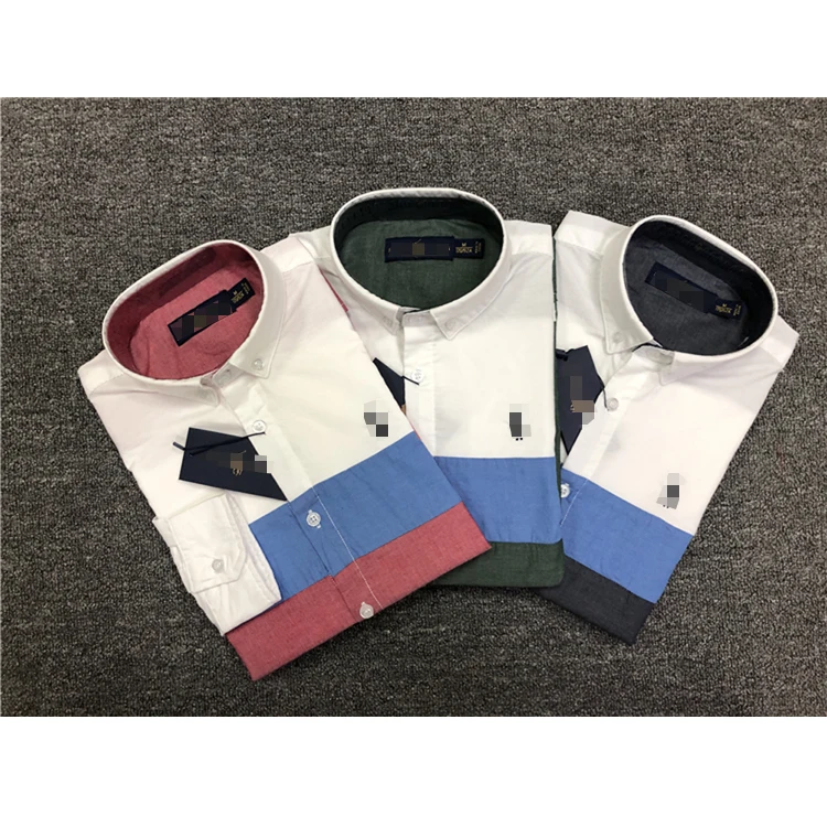 

Wholesale button Long sleeve high quality embroidery sweatshirt logo custom 100% cotton blank jacket mens shirts