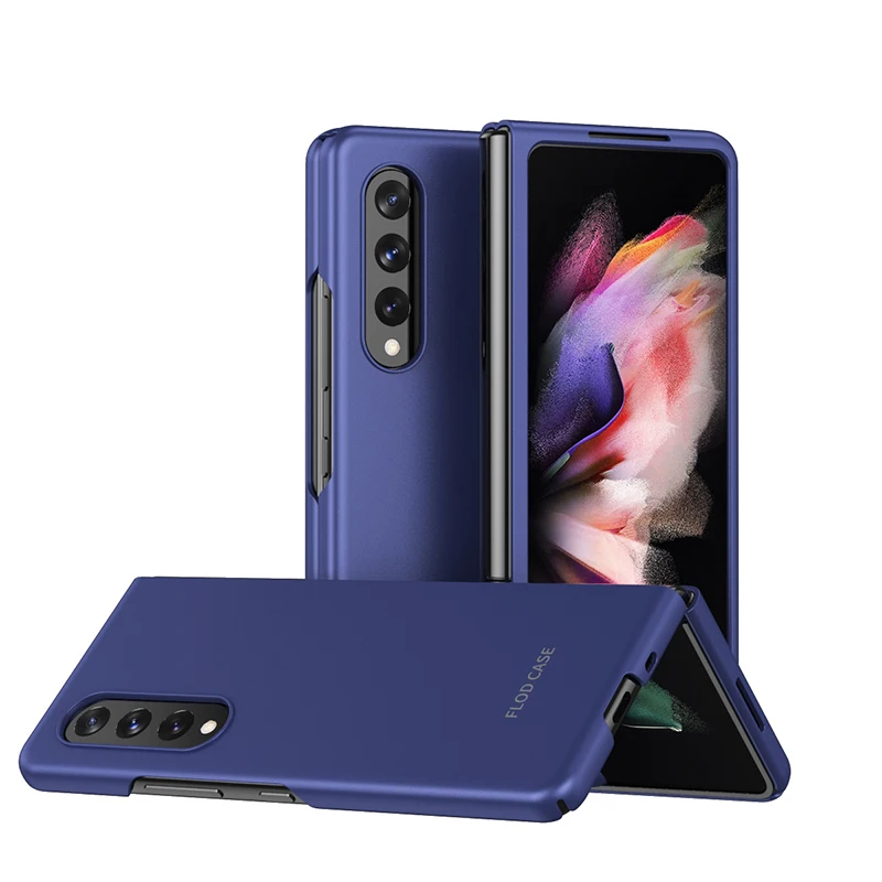 

colorful folding flip mobile phone cover shockproof pc phone case for samsung galaxy z fold 3 5G
