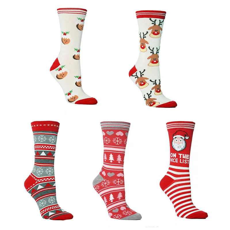 

Jingwen OEM calcetines de navidad Hot Sale New Design Cotton Christmas Socks