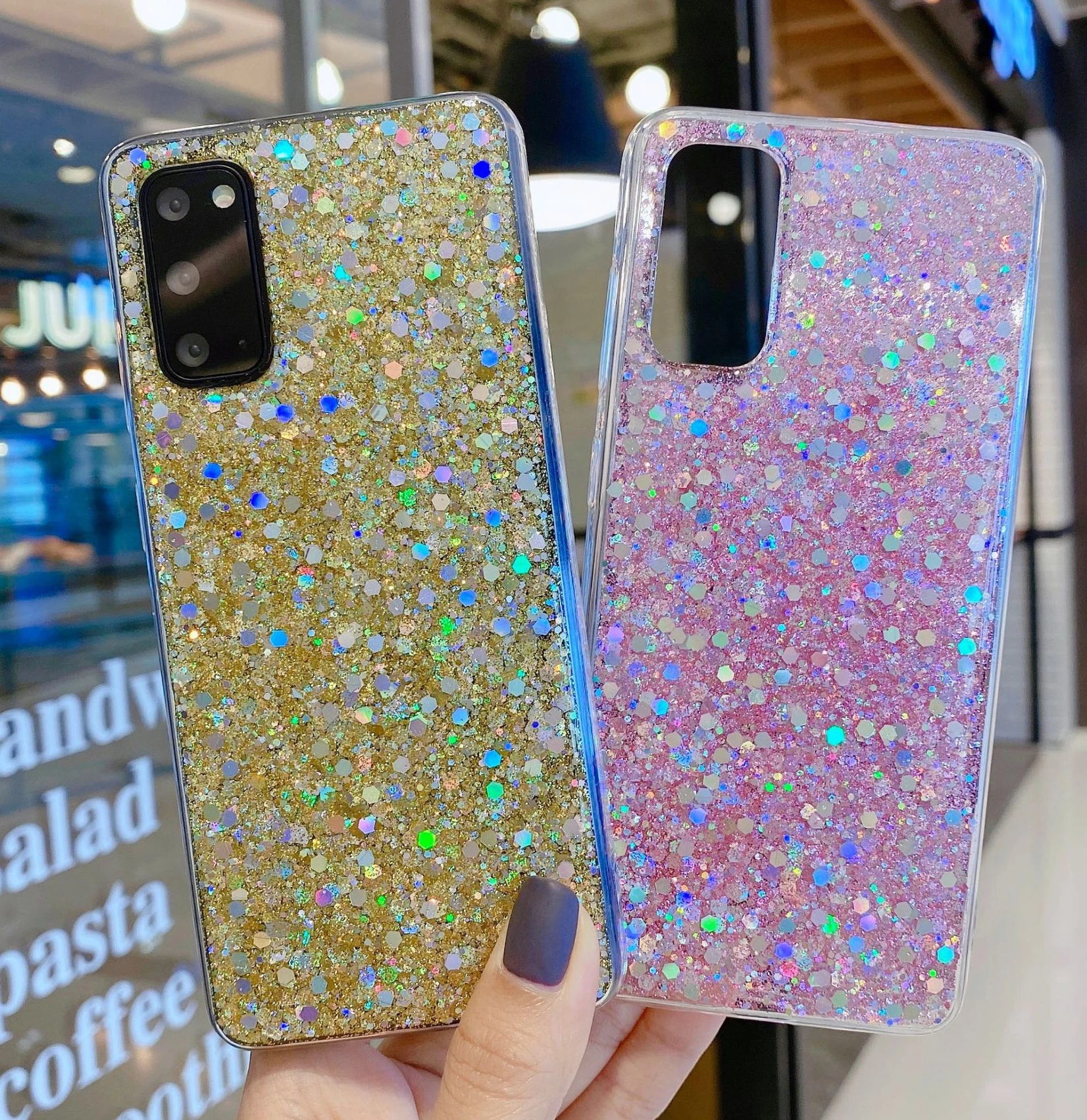 

for Samsung A51 Ultra Slim Clear Back Cover Bling Soft Silicone Phone