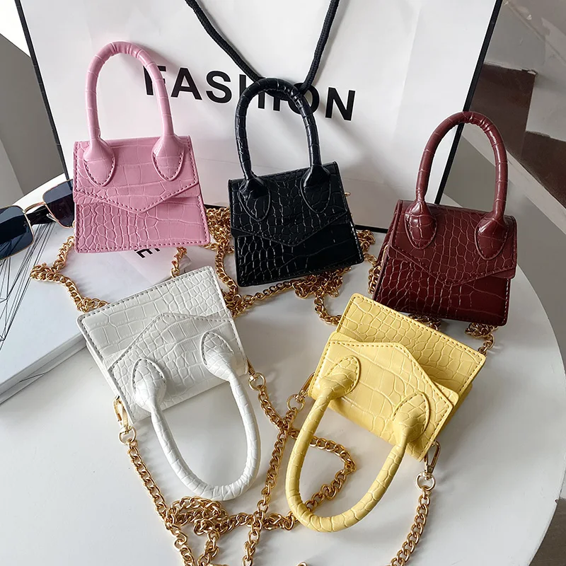 

Custom Latest Fashion Luxury Designer Women Mini Handbag Patent Leather Girls Crocodile Crossbody Shoulder Purse For Ladies