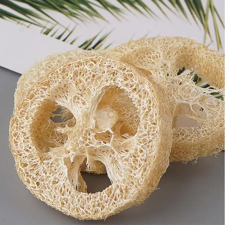

Eco Friendly Factory Wholesale 1CM Natural Loofah Cutting Sliced Soap Holder