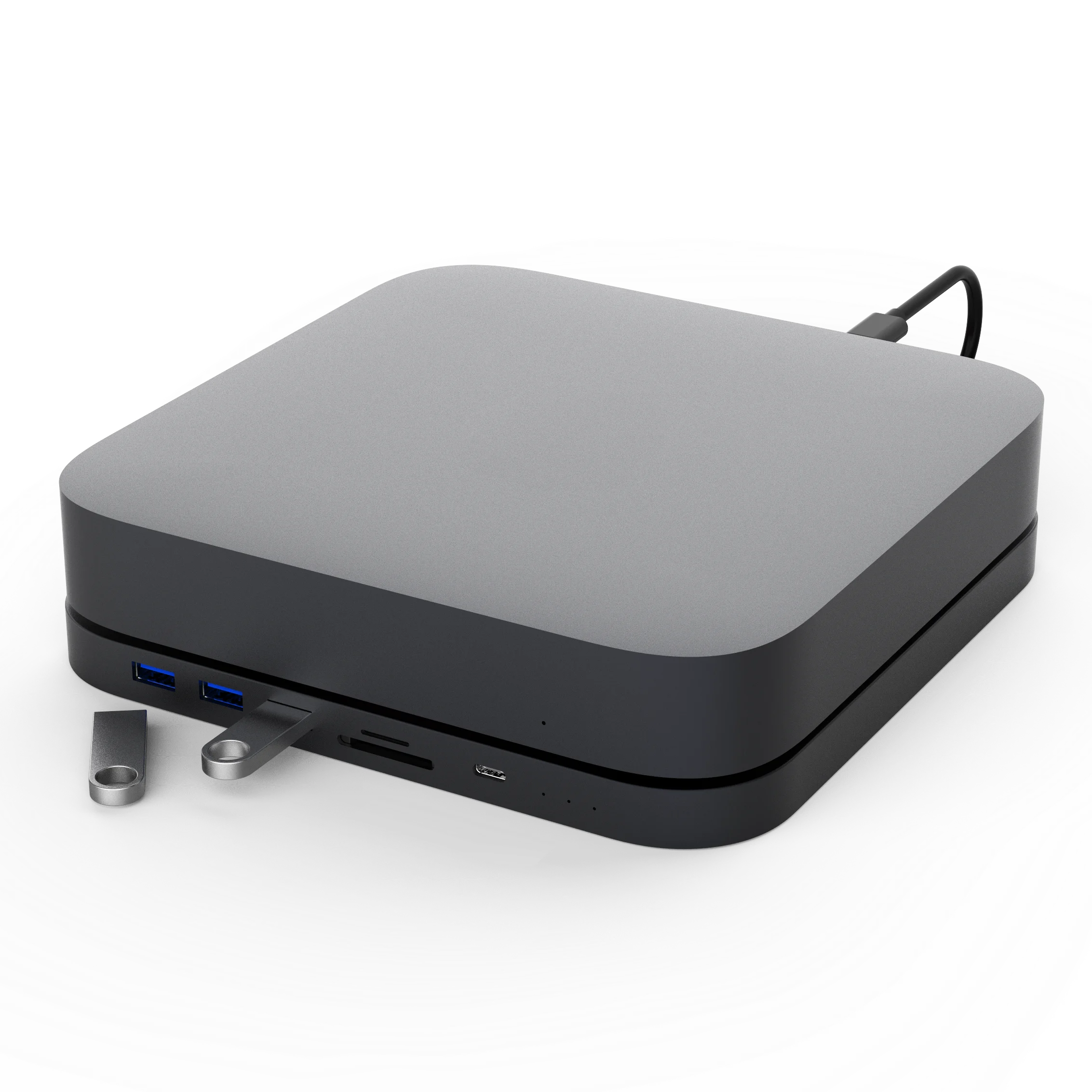 

Gray MC25 pro for Apple Mac mini M.2 HDD case card reader for M1 dual HDD HUB, Grey/silver