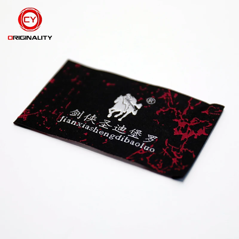 
Wig Label Custom Woven Directly Factory Made Cheap Custom Shirt Roll Woven Tag Maker Private Label 