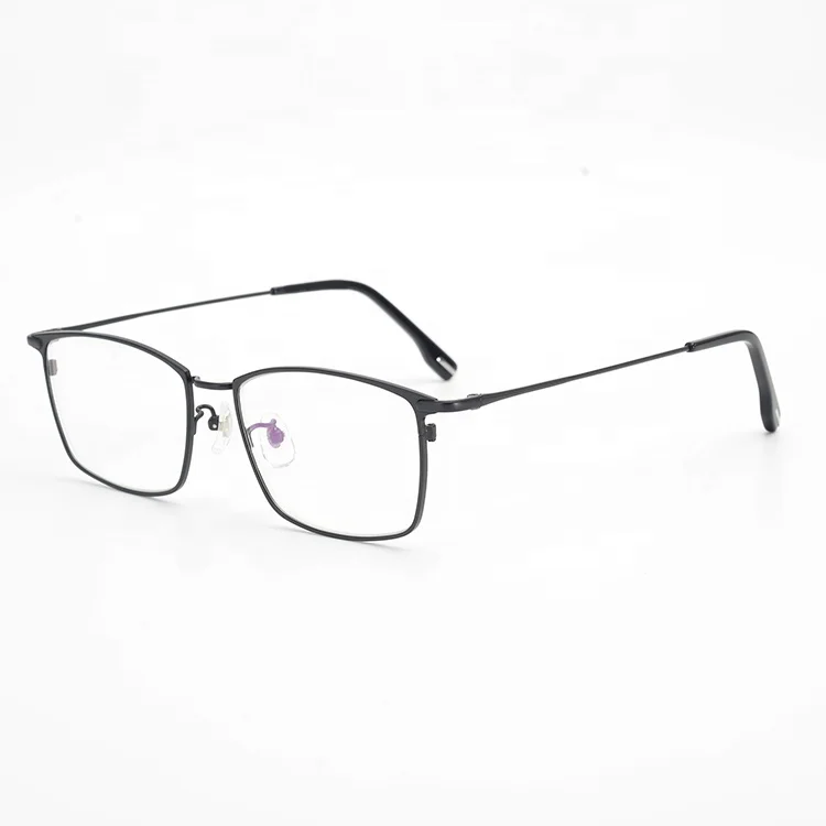 

Fashion Design High End Rectangular Eyeglass Frame Ultra-light Titanium Spectacles Optical Frames, Black, gold, silver or custom colors