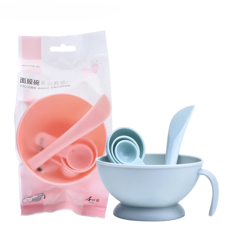 

4 Pcs Set Facemask Mixing Bowls Tool Set with Facemask Bowl Stick Scraper Face Masking Bowls