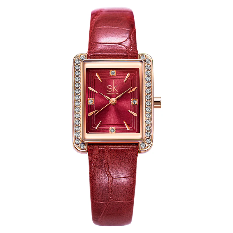 

SHENGKE Women Watches Colorful Design Square Ladies Watch Fashion Quartz Watch Woman Luxury Waterproof Montre Femme #K0151L