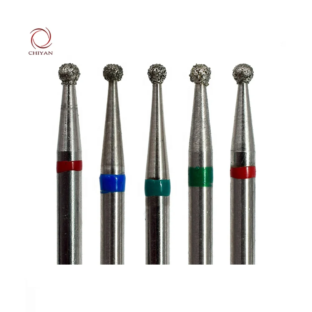 

CHIYAN Cheap Diamond Burrs For Nail Polish Nail Abrasive Nail Drill Bit, Green/blue/red