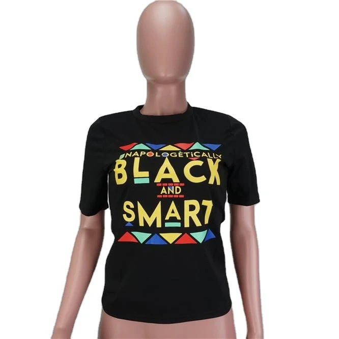 

fashion letter printed short sleeve t shirt women