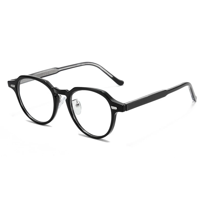 

2021 2022 Women Round Optical Frames Glasses TR90 High Quality Anti Blue Light Unisex Acetate Eyeglasses, Custom colors