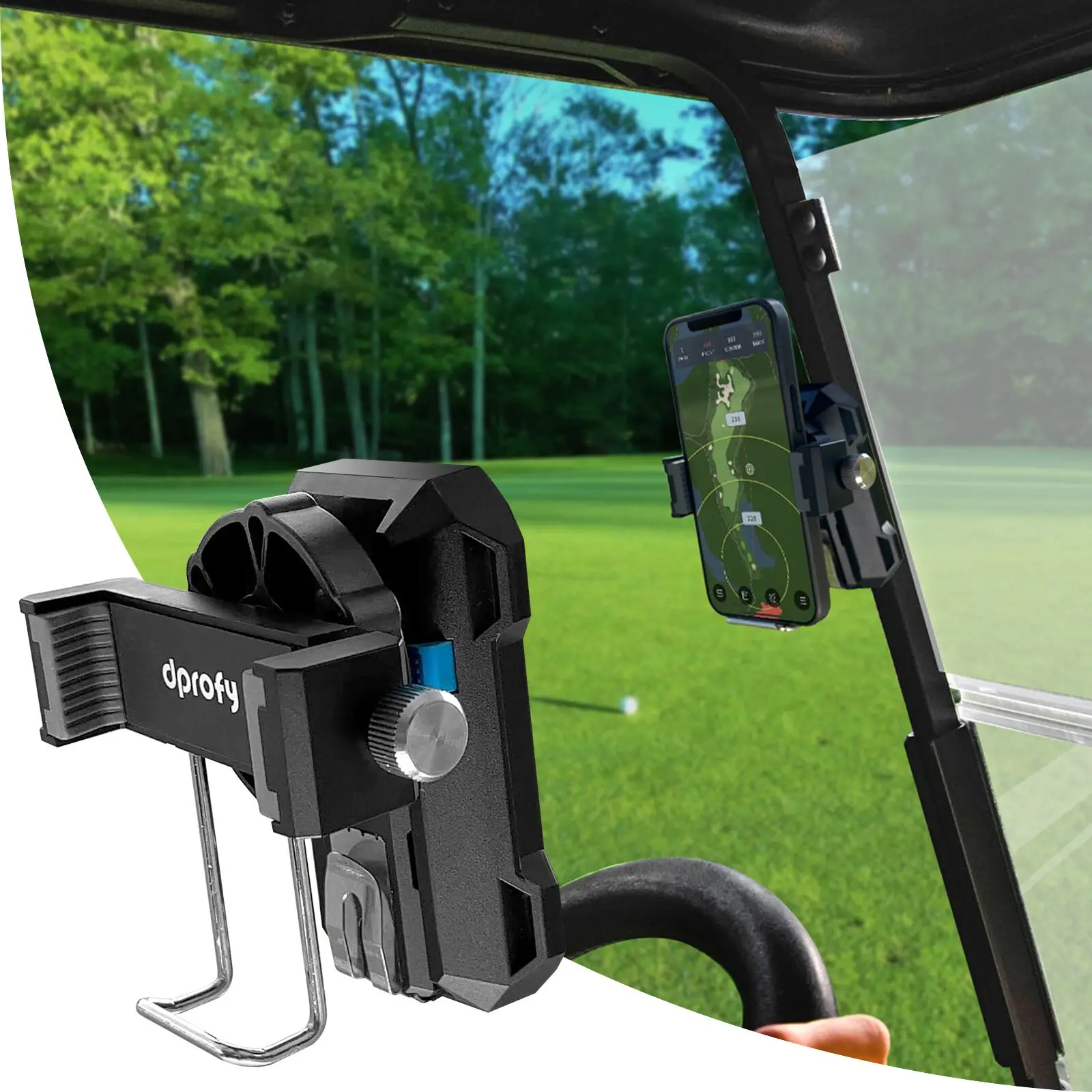 

Gsou GM10 Wholesale Golf product Phone holder Set for Golf electric cart golf training aids recording, Black