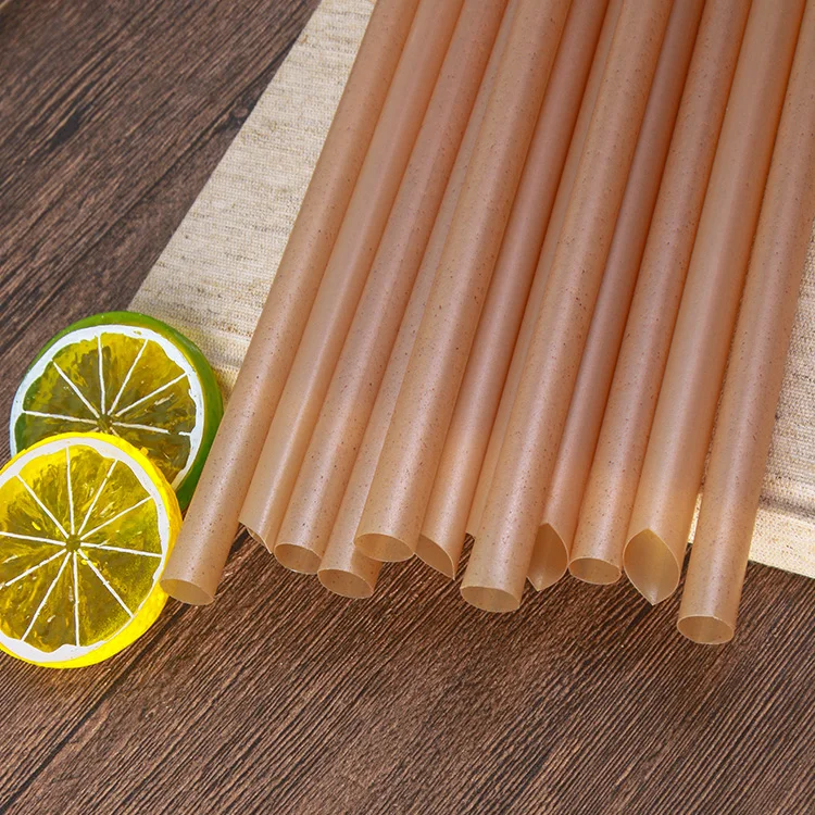 

10% off Natural Biodegradable Rice Drinking Straws Mix Color Sugarcane Eco-Friendly Bagasse Straws