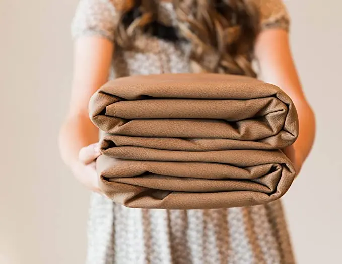 Custom Vegan Leather Mat Multipurpose Kids Modern Picnic Bonded Leather