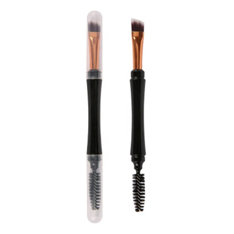 

Wholesale Makeup Tool Double End Cover Angled Eyebrow Eyelash Brush, Black