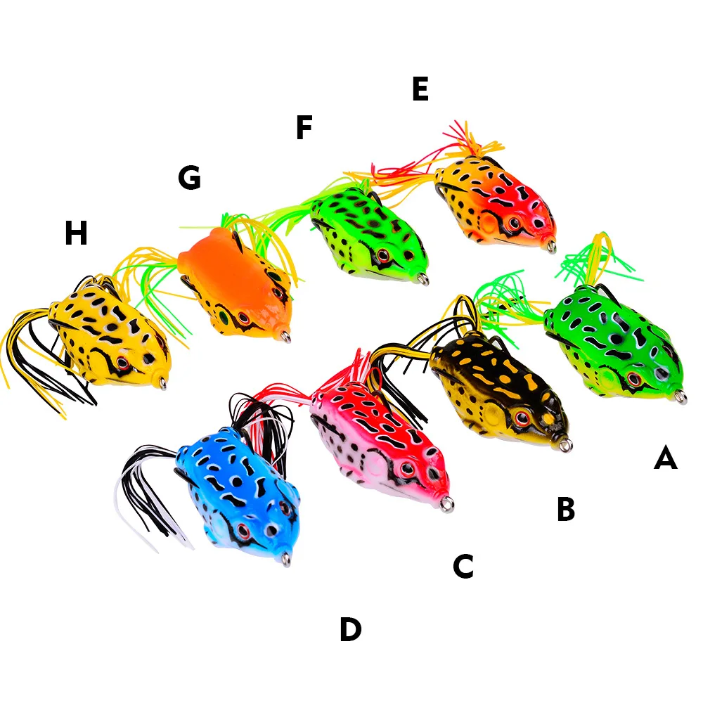 

Hot Sale Hollow Body Topwater Frogs Lures8 Color Soft Fishing Lure for Bass Pike Snakehead 5g 9g 13g 17.5gCheap Frog Lure