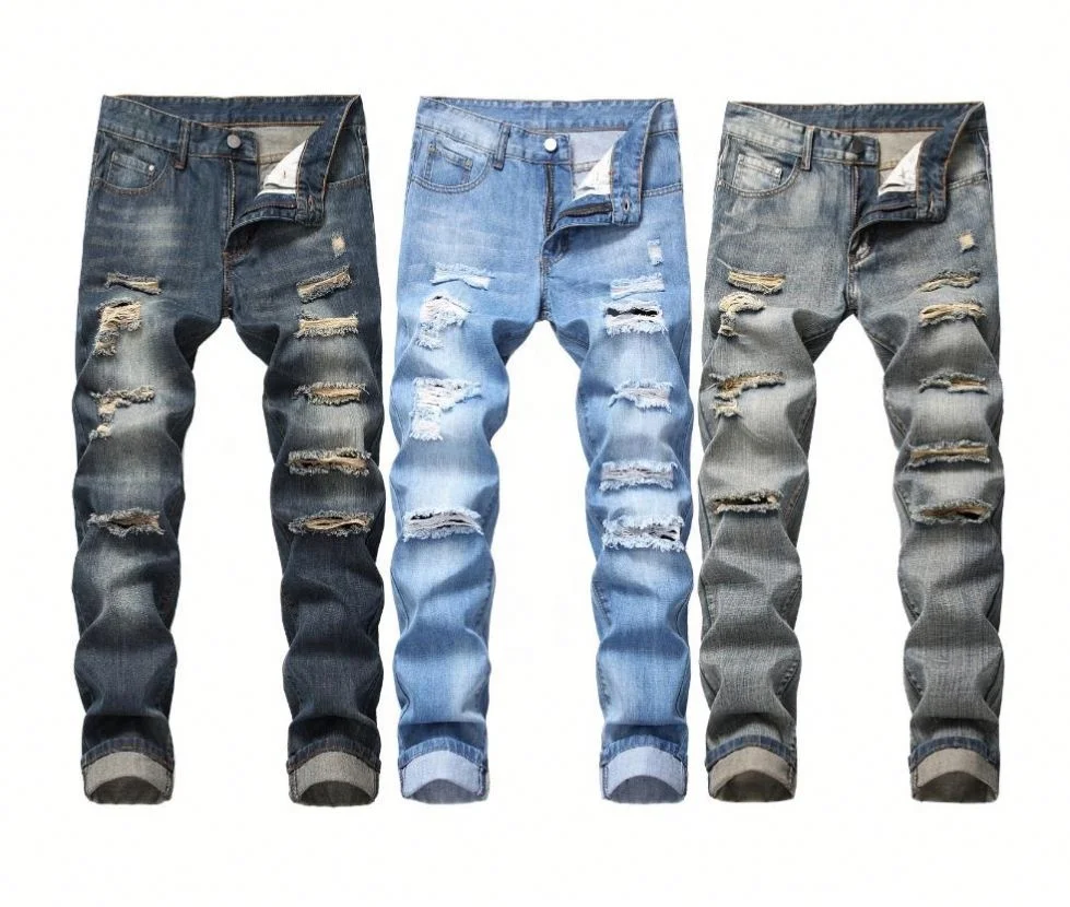 

Jhcentury High Street Hole Man jeans Straight skinny jeans