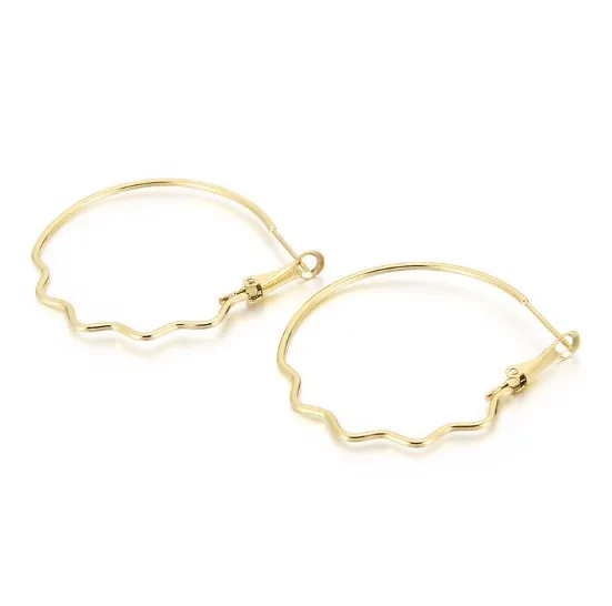 

Asymmetric Big Stainless Steel Hoop Earring Special Gold Plated Women Jewelry, Gold, sliver, rose gold