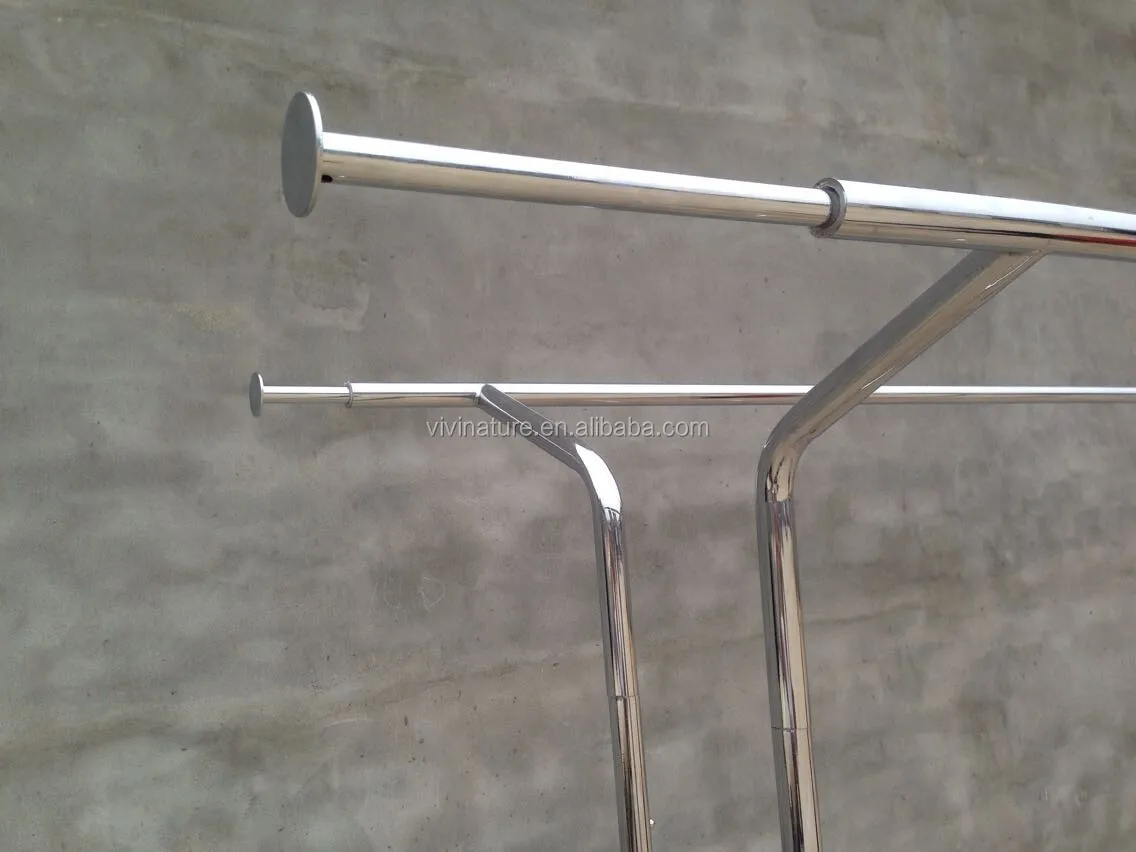 Heavy Duty Steel Thick Tube Robust Cloth Rail Rack