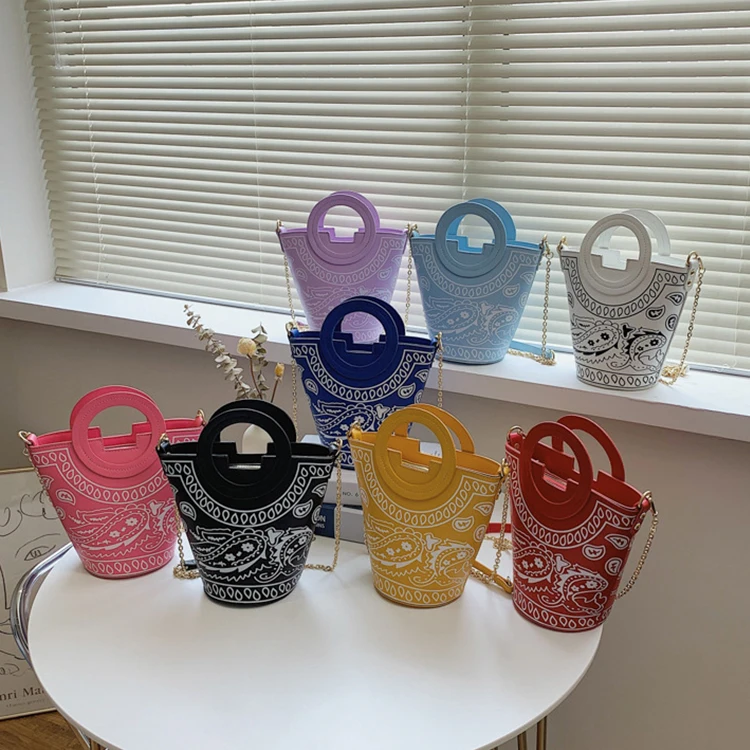 

Drop Shipping New Designer Purses And Ladies Handbags Women Fashion Trends Bucket Flower Vase Handbag Women Hand Bags