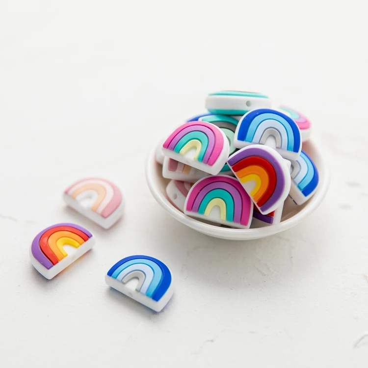 

New Product Food Grade BPA Free Silicone Beads Baby Bulk Rainbow Molar Beads