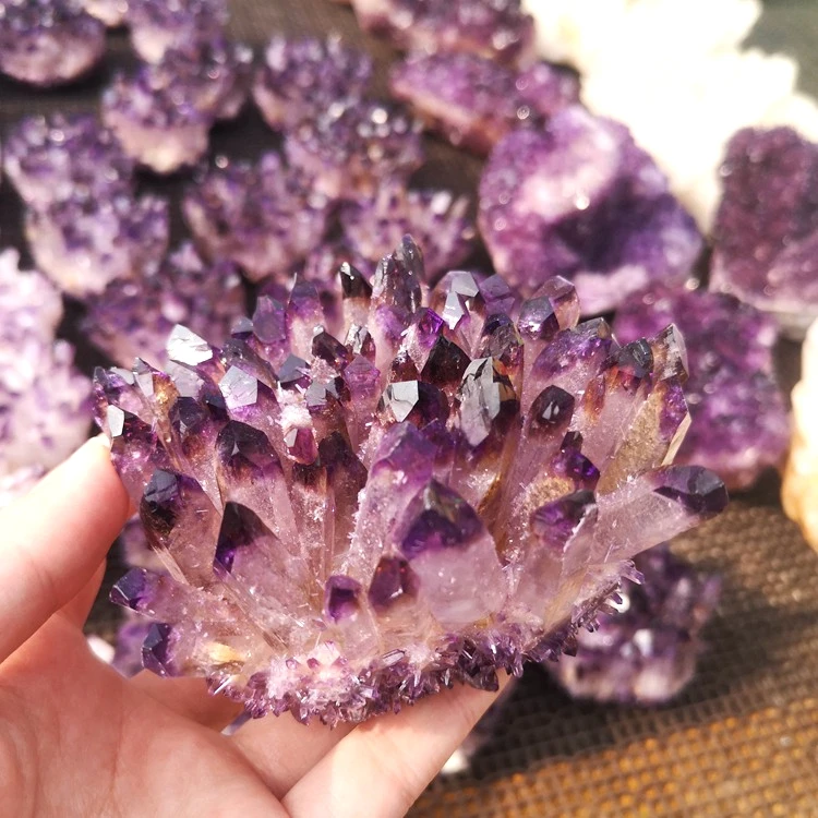 

Jialin Jewelry Wholesale Uruguay natural beautiful amethyst crystal cluster raw gemstone healing stones, Purple