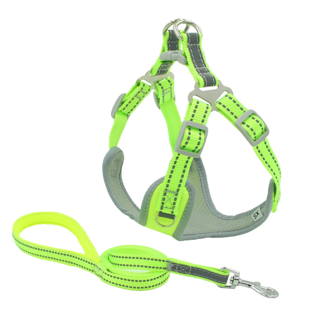 

New Reflective Breathable Mesh Lining Oxford Cloth Dog Breast Strap for Small and Medium-sized Dog Leash, As photo