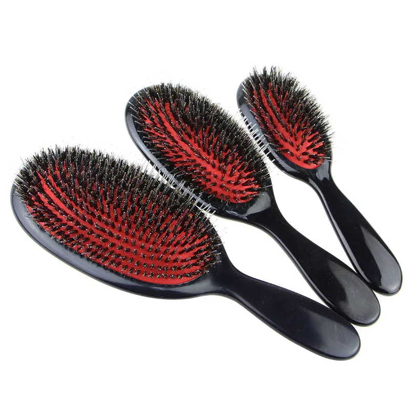 

Hot selling black handle red leather air cushion comb soft not hurt scalp massage smooth hair salon hairdressing