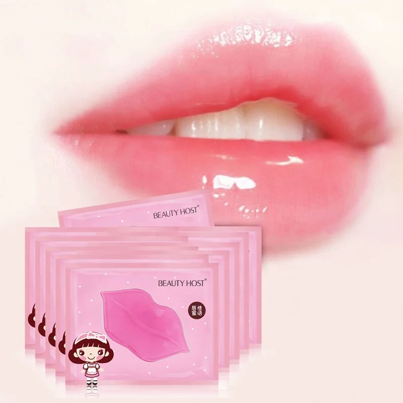 

Pink Gel Collagen Lip Mask Crystal Lip Pads For Moisturizing, Anti-Wrinkle, Anti-Aging, Firms & Hydrates Lips, Pink,gold