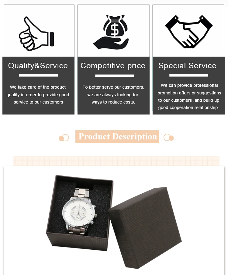2021 Wholesale Cardboard Paper Gift Packaging Single Watch Box Case