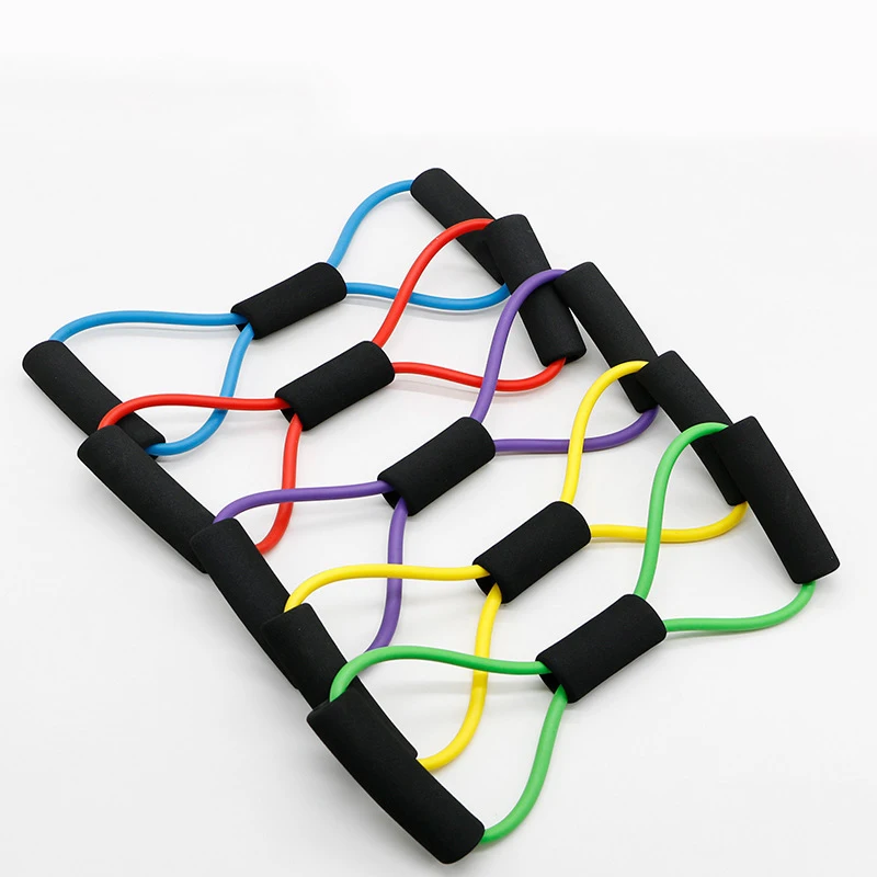 

Fashion New 8 Shape Resistance Tube Chest Body Building TPU Fitness Elastic Exercise In Stock