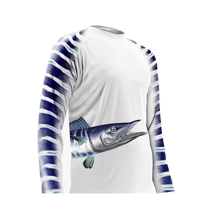 

UPF 50+ Moisture Wicking Polyester spandex Men's Long Sleeve mesh UV Sun fishing shirts, Customized color