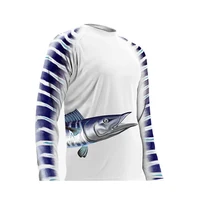 

UPF 50+ Moisture Wicking Polyester spandex Men's Long Sleeve mesh UV Sun fishing shirts