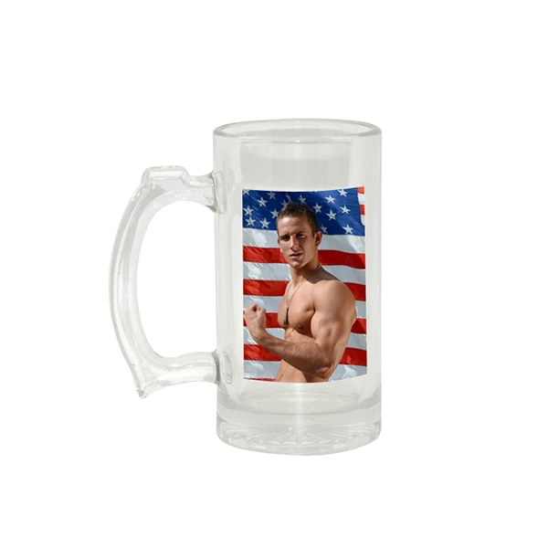 

Cheap Glass 16 oz Sublimation Custom Water Beer Mug, Clear