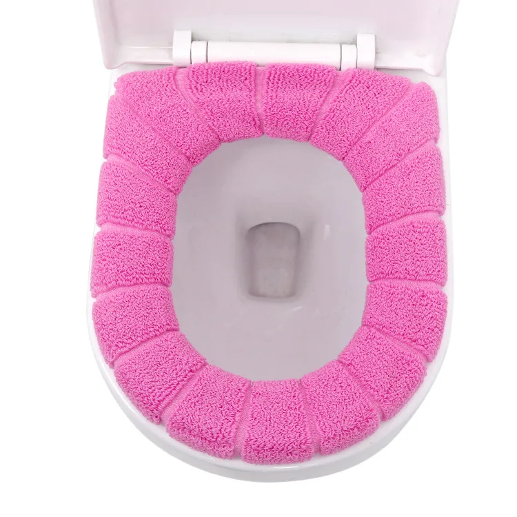 

Thickening Home Knitting Universal O-type Winter Warm Toilet Seat Cushion, Random color