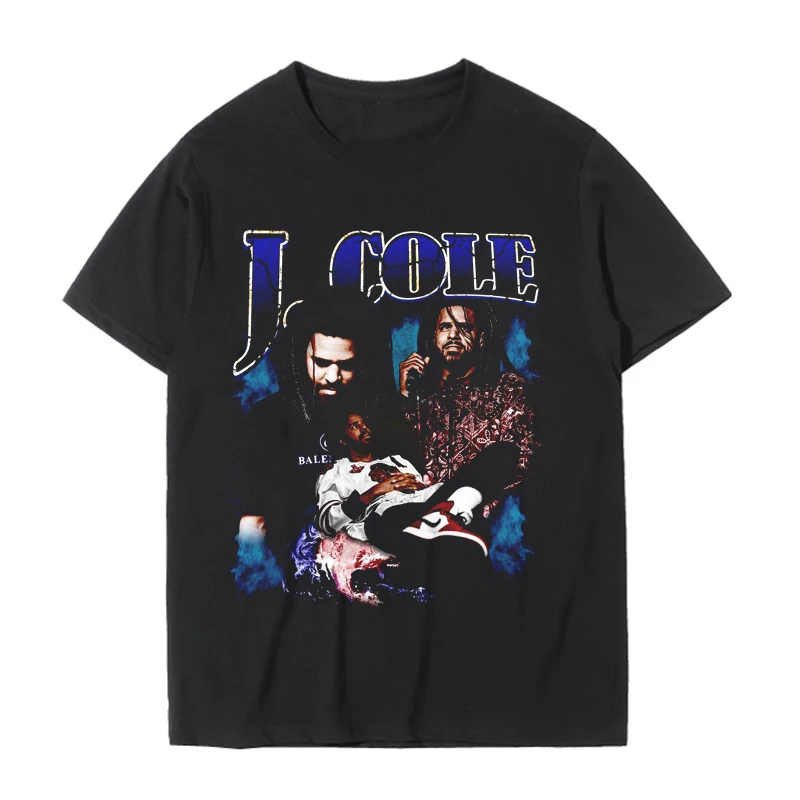 

j.cole Black T Shirt Hip Hop Streetwear Male T-Shirt Men Rapper Casual Women Tops Tee