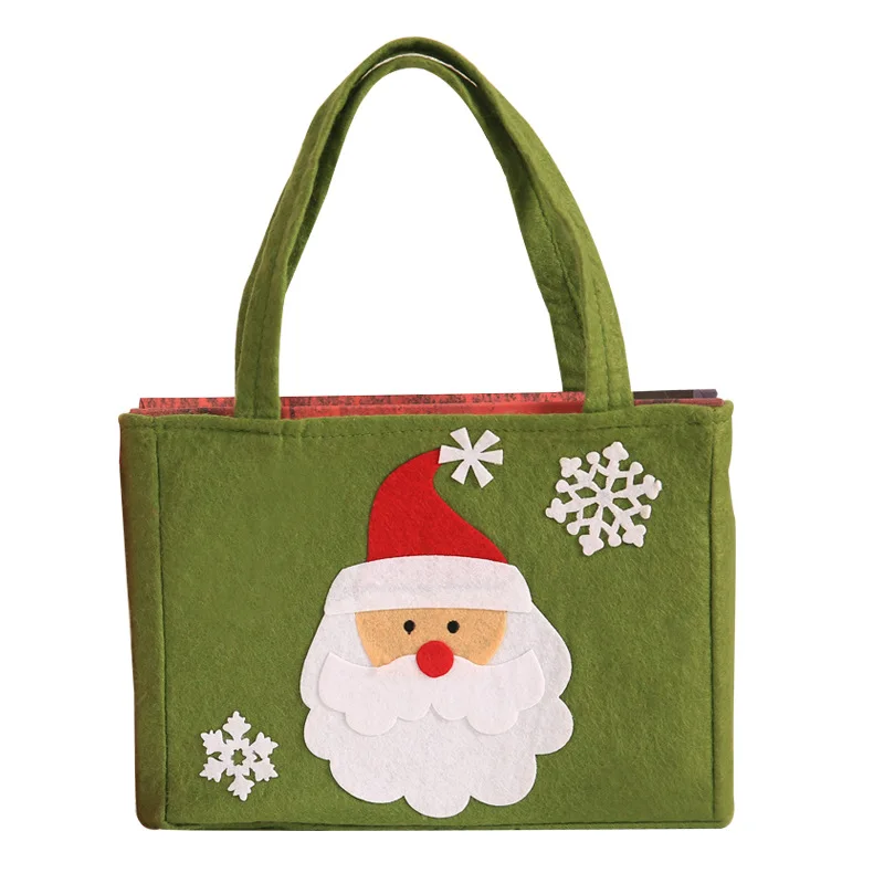 

SD044 hot sale santa deer party decoration shopping handbag wholesale santa snowman christmas gift bag