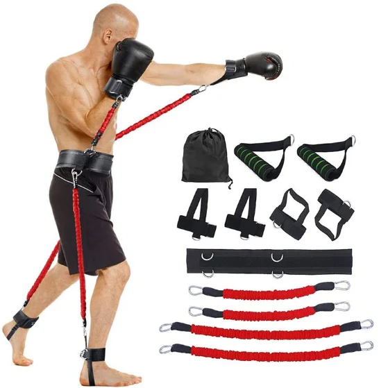 

Latex Tube Pulling Rope Leg Tension Explosive Force Trainer Boxing Resistance Band, Multi colors