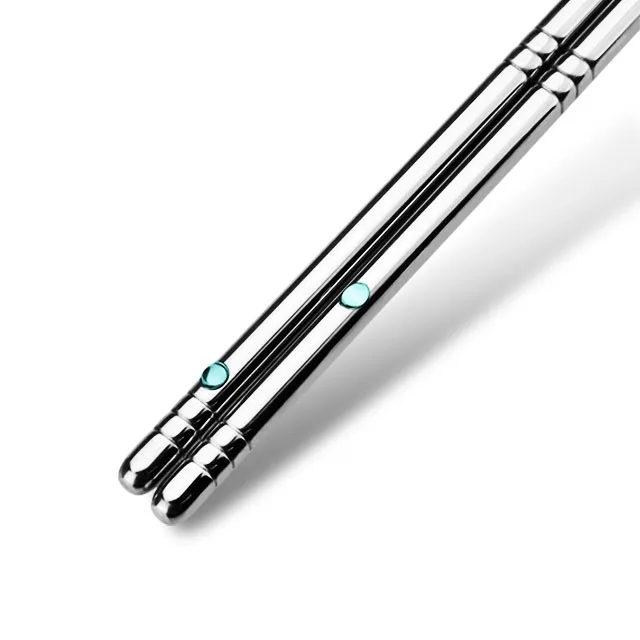 

Metal Chopsticks Chopstick Set Gift Stainless Steel Custom silver Korean Flat 304 chopsticks wholesale