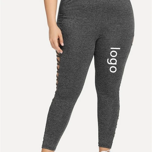 

Amazon european and american plus size women's clothes Leggings Strap yoga pants