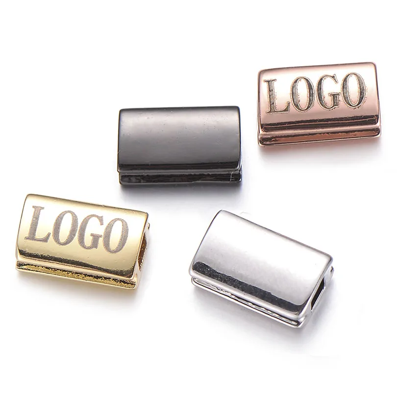 

Original Custom Beads Engrave your Name Logo Spacer Beads Connector for Jewelry Making Bracelet DIY Findings Accessories