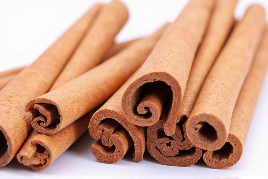 Close-up illustration showing common foods containing hidden cinnamon ingredients including baked goods, chewing gum, and flavored coffees