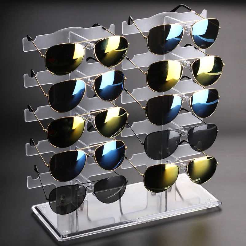 

10 pairs eyewear floor standing display acrylic retail sunglasses display rack stand, Customize color